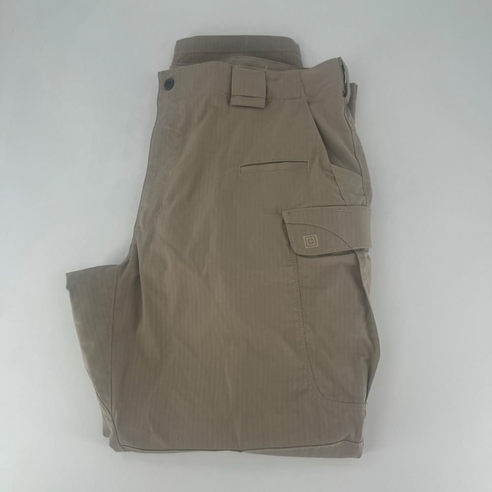 5.11 Tactical Mens Khaki Tan Cargo Pants Ripstop Utility Work Trousers 38x30
